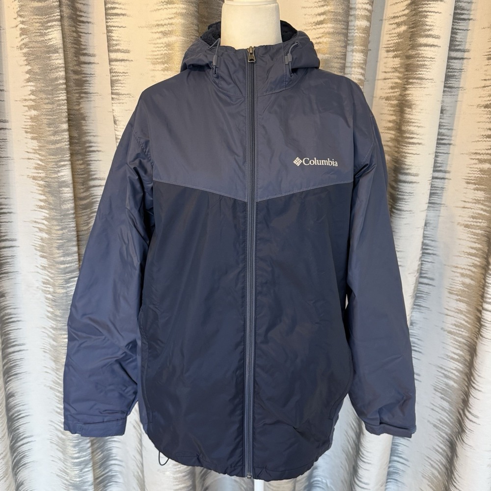 NWT Colombia Sherpa Lined Men's Basketball Blue/Black Jacket Size Largej